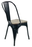 Krzesło metalowe loft CORSICA NERO OAK TOLIX Lugano