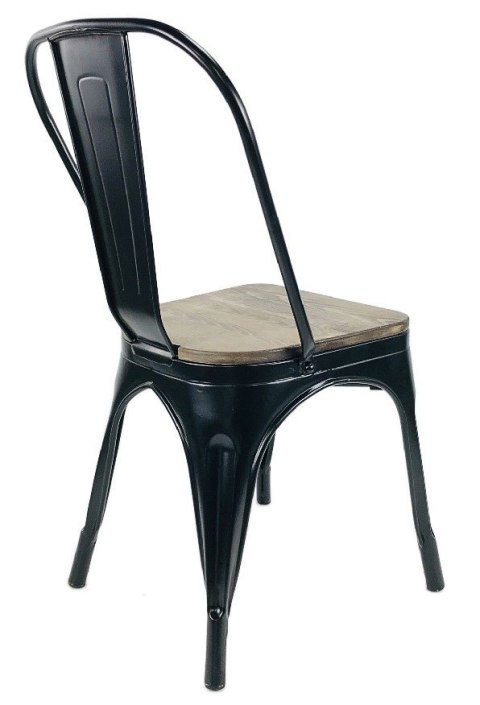 Krzesło metalowe loft CORSICA NERO OAK TOLIX Lugano Krzesło metalowe loft CORSICA NERO OAK TOLIX Lugano