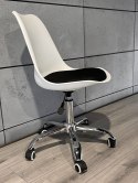 Krzesło obrotowe MONZA OFFICE WHITE + BLACK FABRIC II Lugano