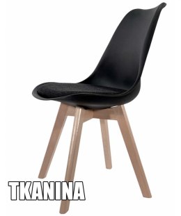 Krzesło skandynawskie MONZA BLACK - Black Fabric II Lugano