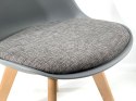 Krzesło skandynawskie MONZA DARK GREY - Grey Fabric II Lugano