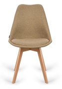 Krzesło skandynawskie MONZA GRANDE BEIGE FABRIC Lugano