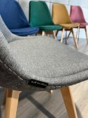 Krzesło skandynawskie MONZA GRANDE GREY FABRIC Lugano