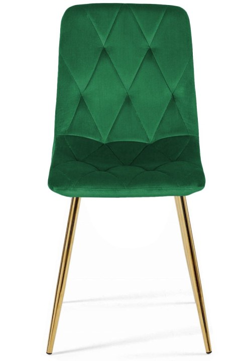 Krzesło tapicerowane BORGO VELVET GREEN GOLD Lugano Krzesło tapicerowane BORGO VELVET GREEN GOLD Lugano