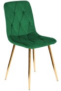 Krzesło tapicerowane BORGO VELVET GREEN GOLD Lugano
