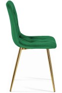 Krzesło tapicerowane BORGO VELVET GREEN GOLD Lugano