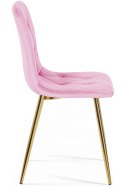 Krzesło tapicerowane BORGO VELVET PINK GOLD Lugano