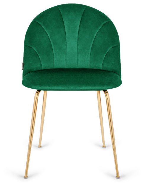 Krzesło tapicerowane CAMILA GREEN VELVET GOLD Lugano Krzesło tapicerowane CAMILA GREEN VELVET GOLD Lugano