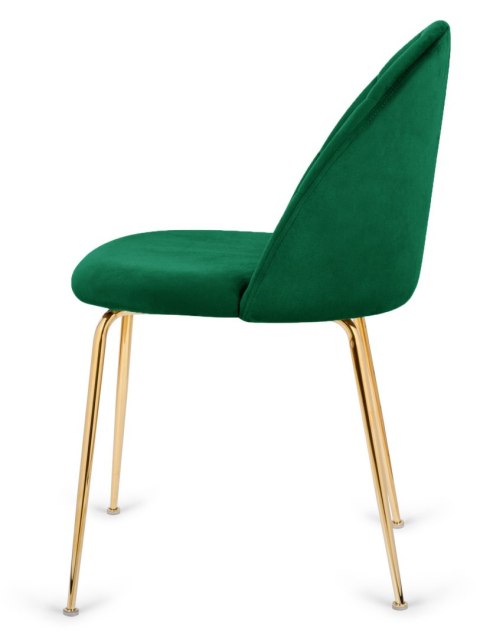 Krzesło tapicerowane CAMILA GREEN VELVET GOLD Lugano Krzesło tapicerowane CAMILA GREEN VELVET GOLD Lugano