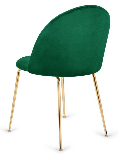 Krzesło tapicerowane CAMILA GREEN VELVET GOLD Lugano Krzesło tapicerowane CAMILA GREEN VELVET GOLD Lugano
