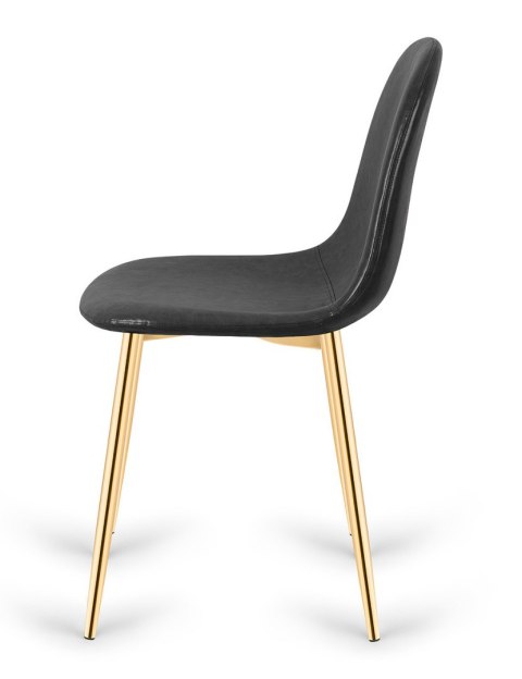 Krzesło tapicerowane GIULIA BLACK PU GOLD Lugano Krzesło tapicerowane GIULIA BLACK PU GOLD Lugano