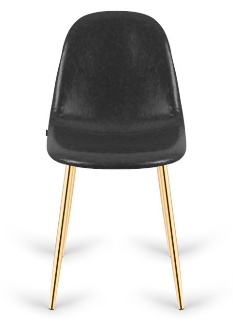 Krzesło tapicerowane GIULIA BLACK PU GOLD Lugano Krzesło tapicerowane GIULIA BLACK PU GOLD Lugano