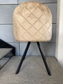 Krzesło tapicerowane GLORIA DIAMOND BEIGE VELVET TOWER Lugano