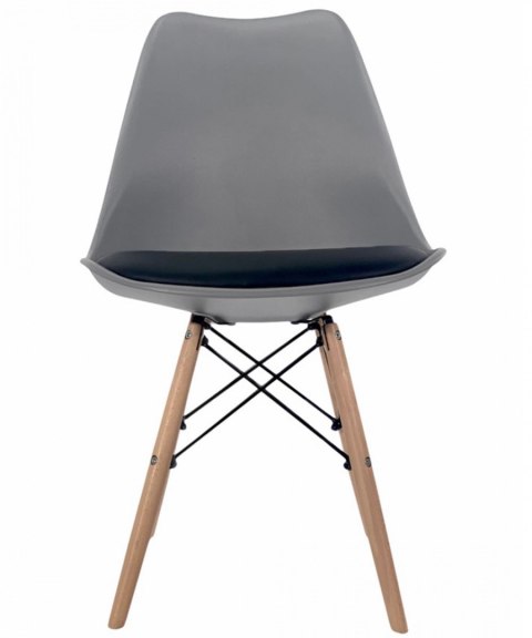 Krzesło TOSCANA LIGHT GREY - Black PU Lugano Krzesło TOSCANA LIGHT GREY - Black PU Lugano