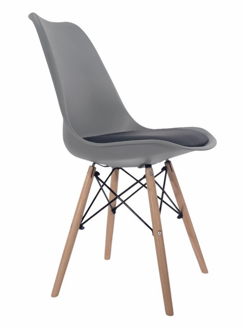 Krzesło TOSCANA LIGHT GREY - Black PU Lugano Krzesło TOSCANA LIGHT GREY - Black PU Lugano