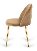 Krzesło tapicerowane GLORIA SAND VELVET GOLD Lugano