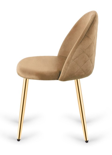 Krzesło tapicerowane GLORIA SAND VELVET GOLD Lugano Krzesło tapicerowane GLORIA SAND VELVET GOLD Lugano