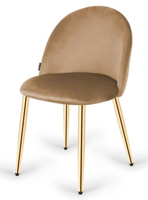 Krzesło tapicerowane GLORIA SAND VELVET GOLD Lugano Krzesło tapicerowane GLORIA SAND VELVET GOLD Lugano