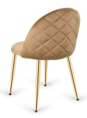 Krzesło tapicerowane GLORIA SAND VELVET GOLD Lugano
