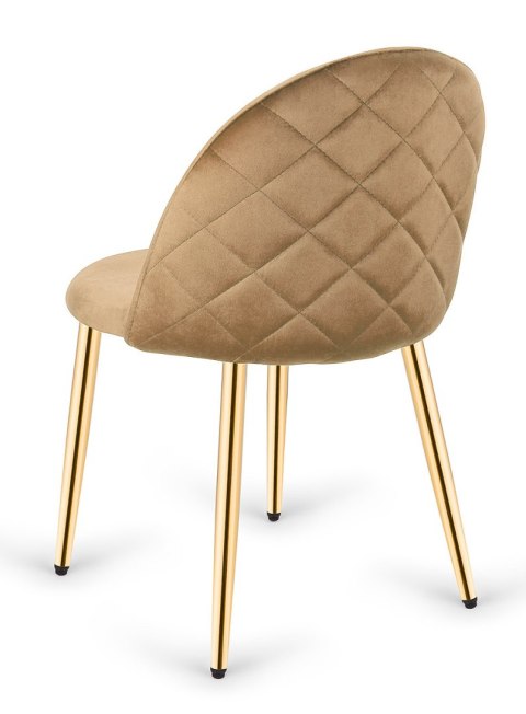 Krzesło tapicerowane GLORIA SAND VELVET GOLD Lugano Krzesło tapicerowane GLORIA SAND VELVET GOLD Lugano