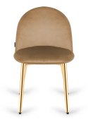 Krzesło tapicerowane GLORIA SAND VELVET GOLD Lugano