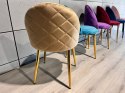 Krzesło tapicerowane GLORIA SAND VELVET GOLD Lugano