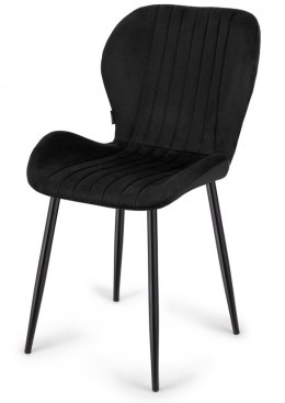 Krzesło tapicerowane MONTI VELVET BLACK Lugano