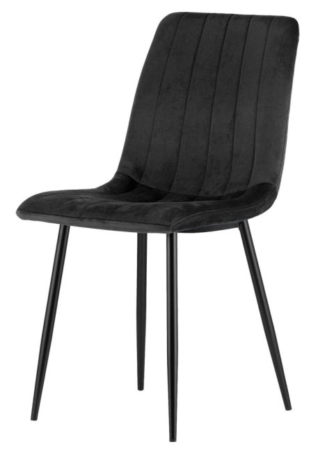 Krzesło tapicerowane OREO SQ VELVET BLACK II GATUNEK Lugano