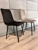 Krzesło tapicerowane OREO SQ VELVET BLACK II GATUNEK Lugano