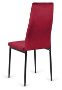 Krzesło tapicerowane VALVA LINE VELVET BURGUNDY Lugano