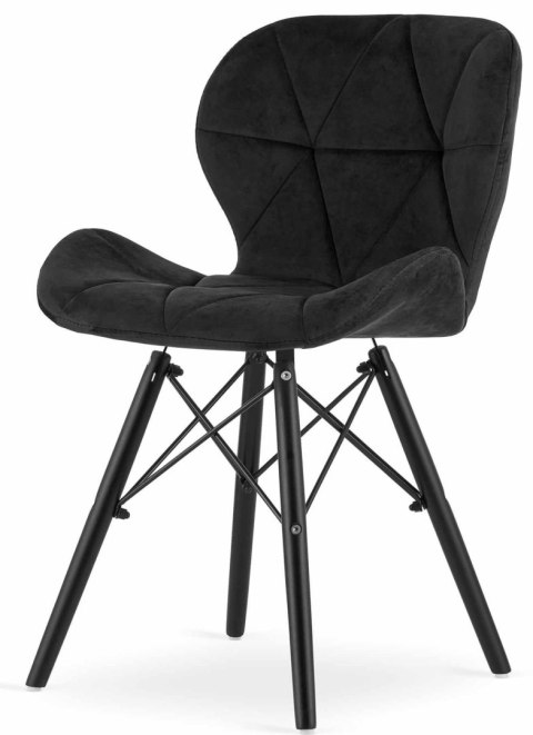 Krzesło tapicerowane VASTO BLACK VELVET SMOKE Lugano Krzesło tapicerowane VASTO BLACK VELVET SMOKE Lugano