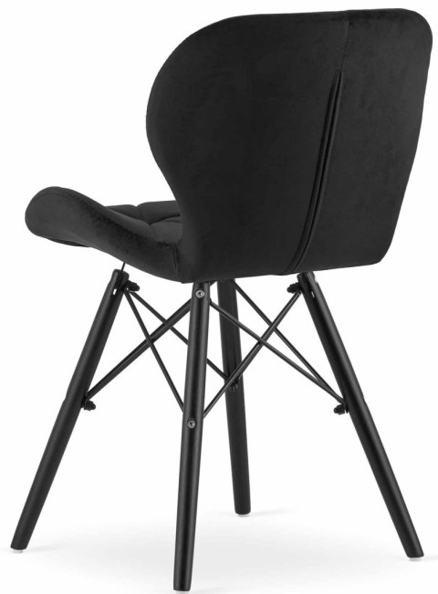 Krzesło tapicerowane VASTO BLACK VELVET SMOKE Lugano Krzesło tapicerowane VASTO BLACK VELVET SMOKE Lugano