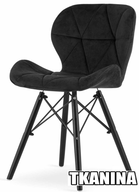 Krzesło tapicerowane VASTO BLACK VELVET SMOKE Lugano Krzesło tapicerowane VASTO BLACK VELVET SMOKE Lugano