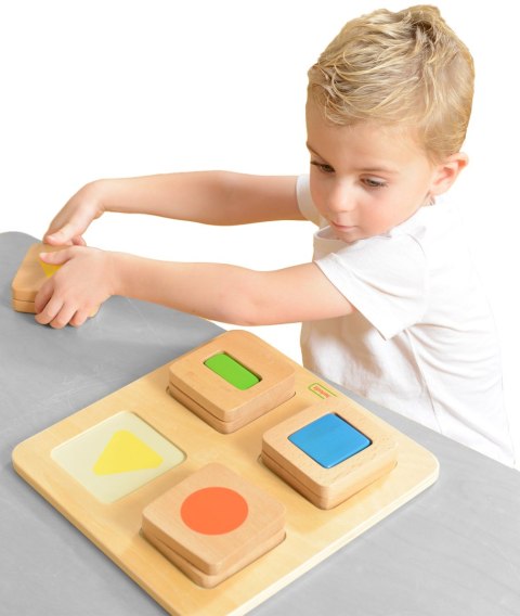 MASTERKIDZ Sensoryczny Sorter Drewniany Kształty i Kolory Montessori Masterkidz MASTERKIDZ Sensoryczny Sorter Drewniany Kształty i Kolory Montessori Masterkidz