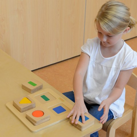 MASTERKIDZ Sensoryczny Sorter Drewniany Kształty i Kolory Montessori Masterkidz MASTERKIDZ Sensoryczny Sorter Drewniany Kształty i Kolory Montessori Masterkidz