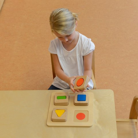 MASTERKIDZ Sensoryczny Sorter Drewniany Kształty i Kolory Montessori Masterkidz MASTERKIDZ Sensoryczny Sorter Drewniany Kształty i Kolory Montessori Masterkidz