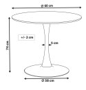 Stół okrągły VICTORY BLACK 60 cm MILK OUTLET Lugano