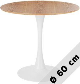 Stół okrągły VICTORY OAK WOOD 60 cm MILK Lugano