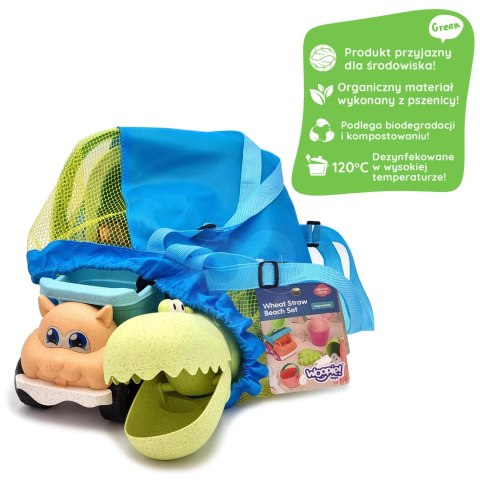 WOOPIE GREEN Zestaw do Piasku z Wiaderkiem i Łopatką Krokodyl w Plecaku 10 el. BIODEGRADOWALNY ORGANICZNY MATERIAŁ Woopie Let's Go Green WOOPIE GREEN Zestaw do Piasku z Wiaderkiem i Łopatką Krokodyl w Plecaku 10 el. BIODEGRADOWALNY ORGANICZNY MATERIAŁ Woopie Let's Go Green
