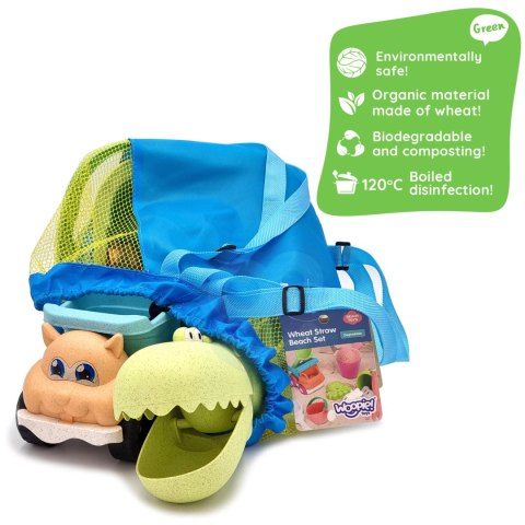 WOOPIE GREEN Zestaw do Piasku z Wiaderkiem i Łopatką Krokodyl w Plecaku 10 el. BIODEGRADOWALNY ORGANICZNY MATERIAŁ Woopie Let's Go Green WOOPIE GREEN Zestaw do Piasku z Wiaderkiem i Łopatką Krokodyl w Plecaku 10 el. BIODEGRADOWALNY ORGANICZNY MATERIAŁ Woopie Let's Go Green