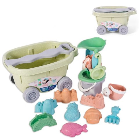 WOOPIE GREEN Zestaw do Piasku z Wózkiem 13 el. BIODEGRADOWALNY ORGANICZNY MATERIAŁ Woopie Let's Go Green WOOPIE GREEN Zestaw do Piasku z Wózkiem 13 el. BIODEGRADOWALNY ORGANICZNY MATERIAŁ Woopie Let's Go Green