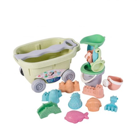 WOOPIE GREEN Zestaw do Piasku z Wózkiem 13 el. BIODEGRADOWALNY ORGANICZNY MATERIAŁ Woopie Let's Go Green WOOPIE GREEN Zestaw do Piasku z Wózkiem 13 el. BIODEGRADOWALNY ORGANICZNY MATERIAŁ Woopie Let's Go Green