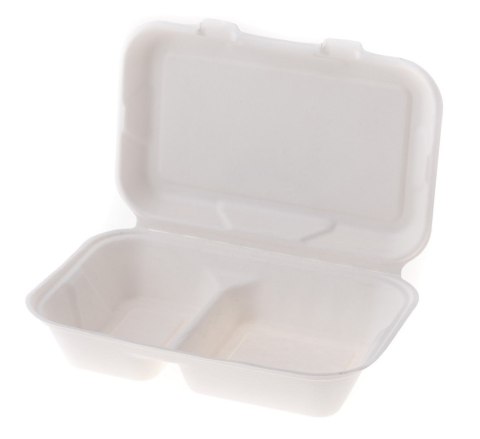 Bio Box 2-dzielny 25x17x5/6 biodegradowalny menu box 9x6" z trzciny cukrowej "półobiad" Bio Box 2-dzielny 25x17x5/6 biodegradowalny menu box 9x6" z trzciny cukrowej "półobiad"