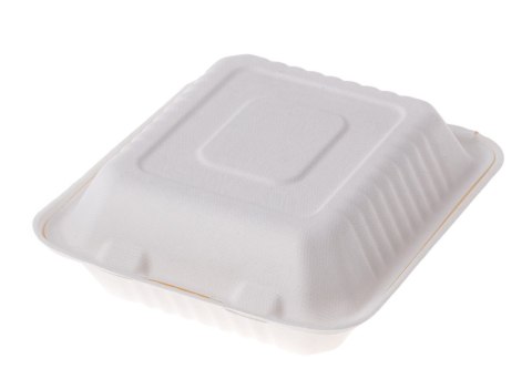 Bio Box 3-dzielny 22x20x5/8 biodegradowalny menu box 8" z trzciny cukrowej Bio Box 3-dzielny 22x20x5/8 biodegradowalny menu box 8" z trzciny cukrowej