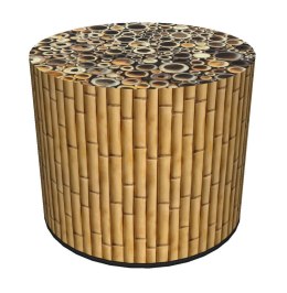 Okrągła pufa dekoracyjna - BAMBOO Bertoni