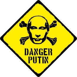 TABLICZKA DANGER PUTIN - 24x24 cm Bertoni