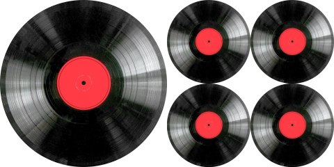 Zestaw podkładek na stół okrągłych 1+4 - VINYL Bertoni Zestaw podkładek na stół okrągłych 1+4 - VINYL Bertoni