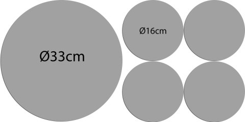 Zestaw podkładek na stół okrągłych 1+4 - VINYL Bertoni Zestaw podkładek na stół okrągłych 1+4 - VINYL Bertoni