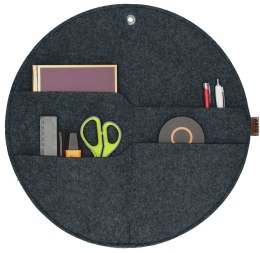 Organizer na ścianę Kółko z kieszeniami Antracyt XL - 45 cm ARCO DESIGN