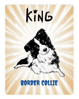 TABLICZKA KING BORDER COLLIE - 20x28 cm ARCO DESIGN